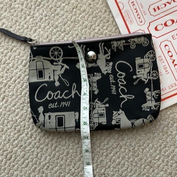COACH Carriage Black Canvas Pouch & Gift Bag - Picture 7 of 7